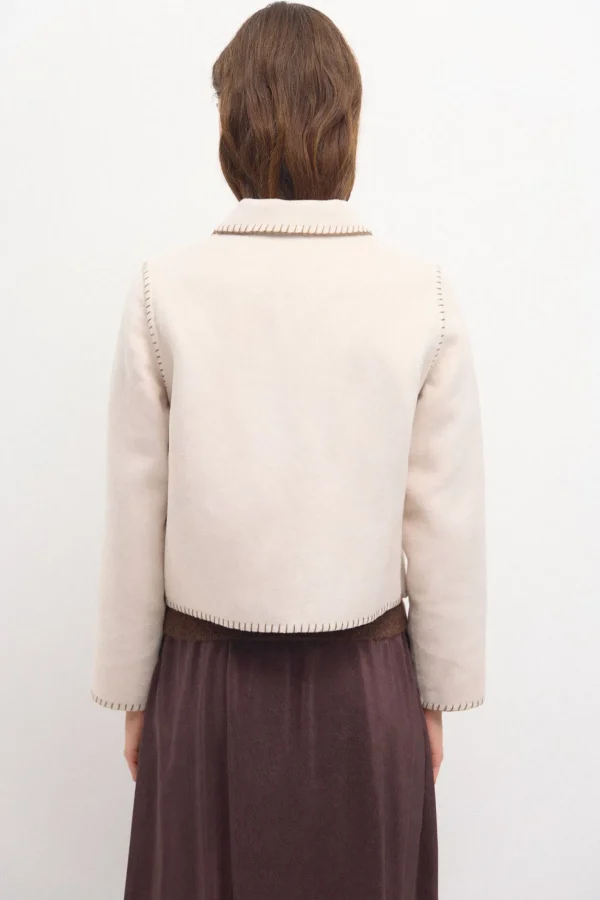Sale Ángela. Chaqueta de lana bordada Mujer Abrigos Y Chaquetas