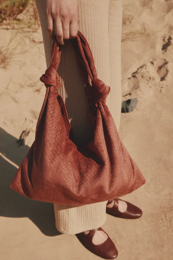 Online Nuria. Saco terciopelo grabado Mujer Bolsos Y Accesorios