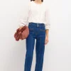 Online Oba. Jeans entallados con cortes Mujer Jeans | Pantalones