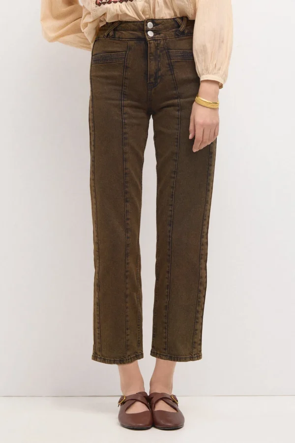 Fashion Odele. Jeans entallados con cortes Mujer Jeans | Pantalones