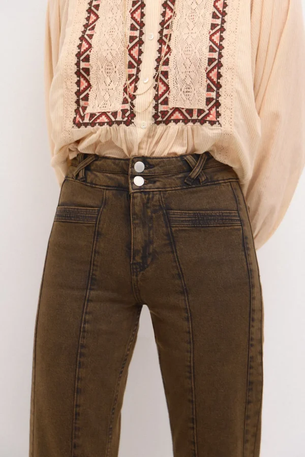 Fashion Odele. Jeans entallados con cortes Mujer Jeans | Pantalones