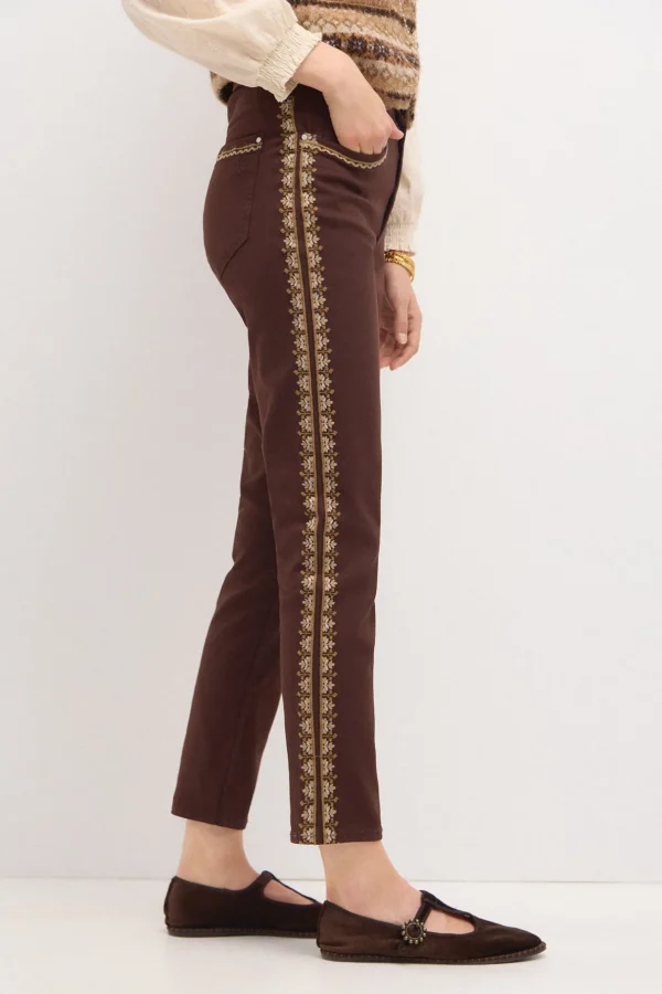 Sale Ofra. Jeans mom con bordados Mujer Jeans | Pantalones