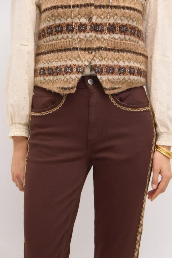 Sale Ofra. Jeans mom con bordados Mujer Jeans | Pantalones