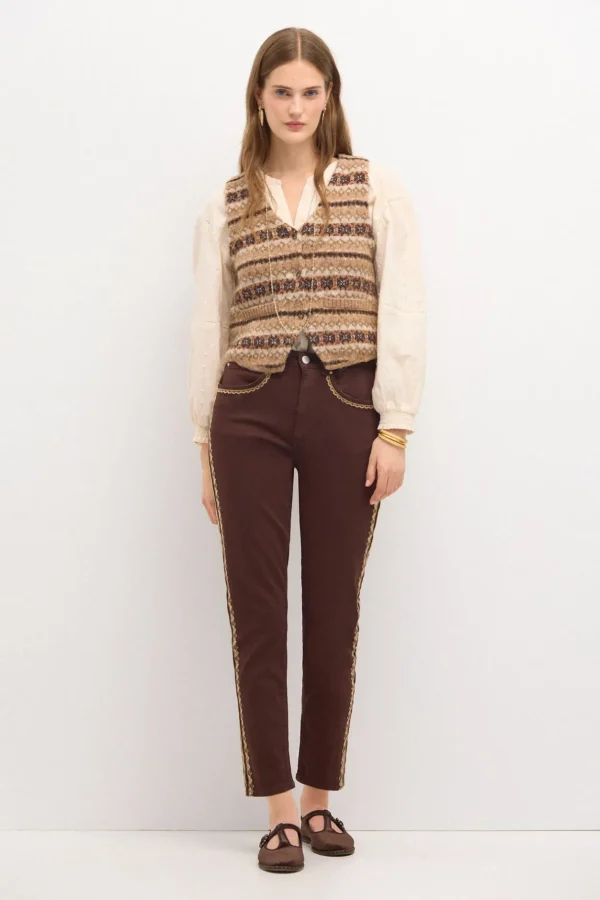 Sale Ofra. Jeans mom con bordados Mujer Jeans | Pantalones