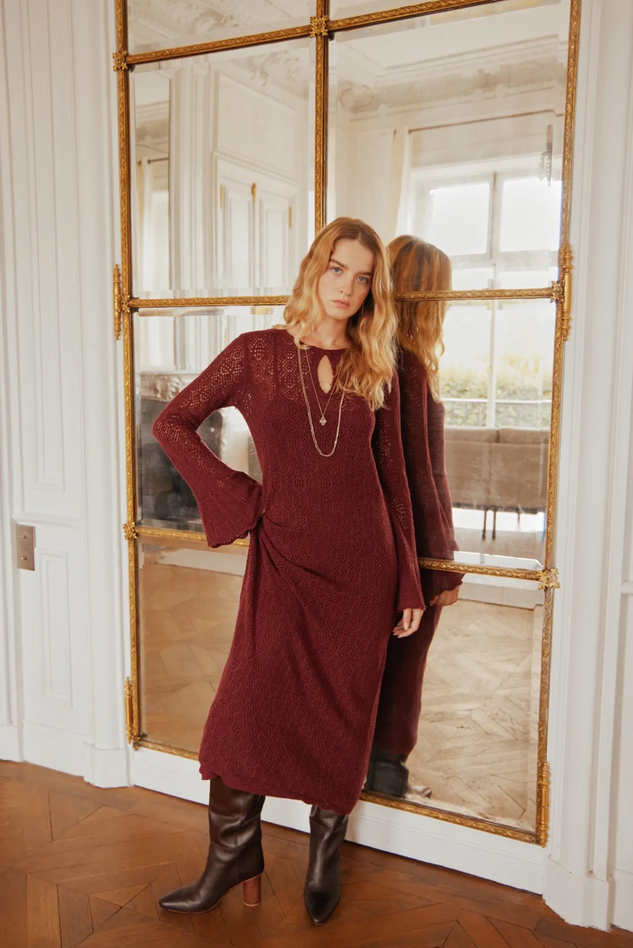 olaya_vestido_largo_punto_1.webp New Olaya. Vestido largo punto Mujer Vestidos Y Monos