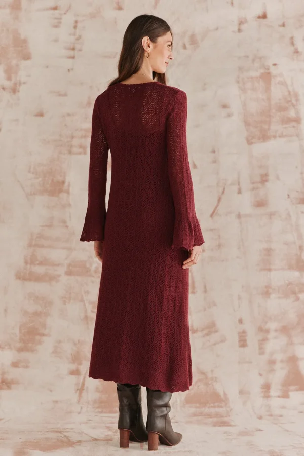 New Olaya. Vestido largo punto Mujer Vestidos Y Monos