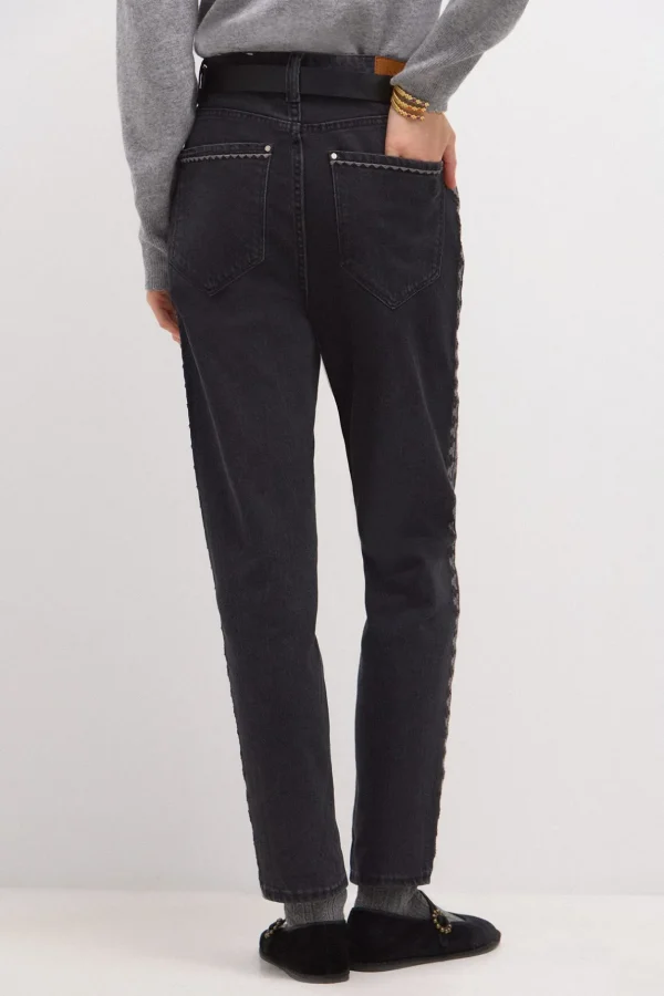 Clearance Olena. Jeans mom con bordados Mujer Jeans | Pantalones