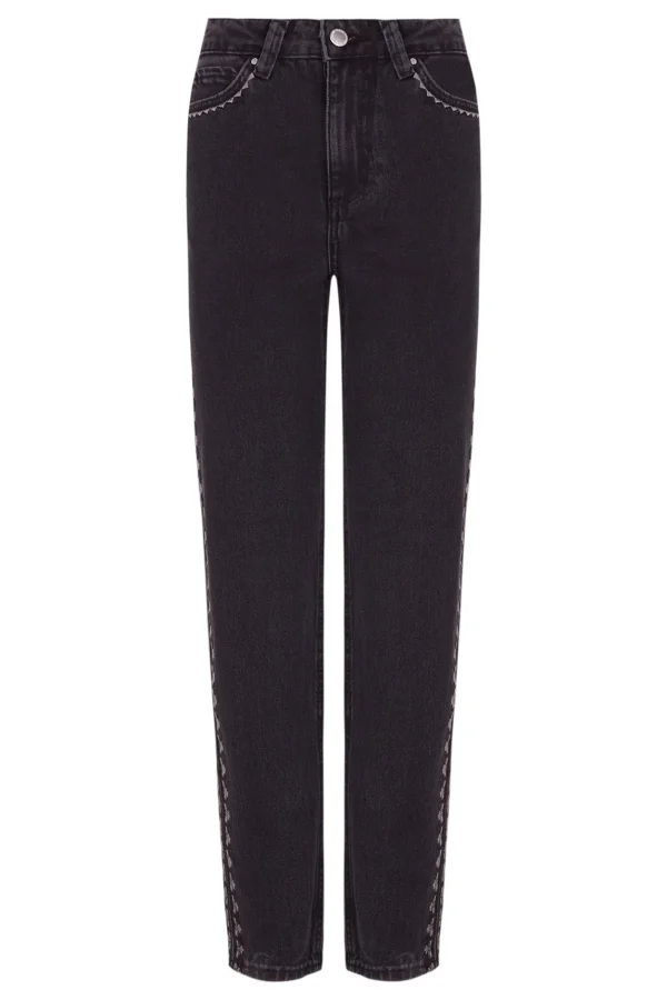 Clearance Olena. Jeans mom con bordados Mujer Jeans | Pantalones