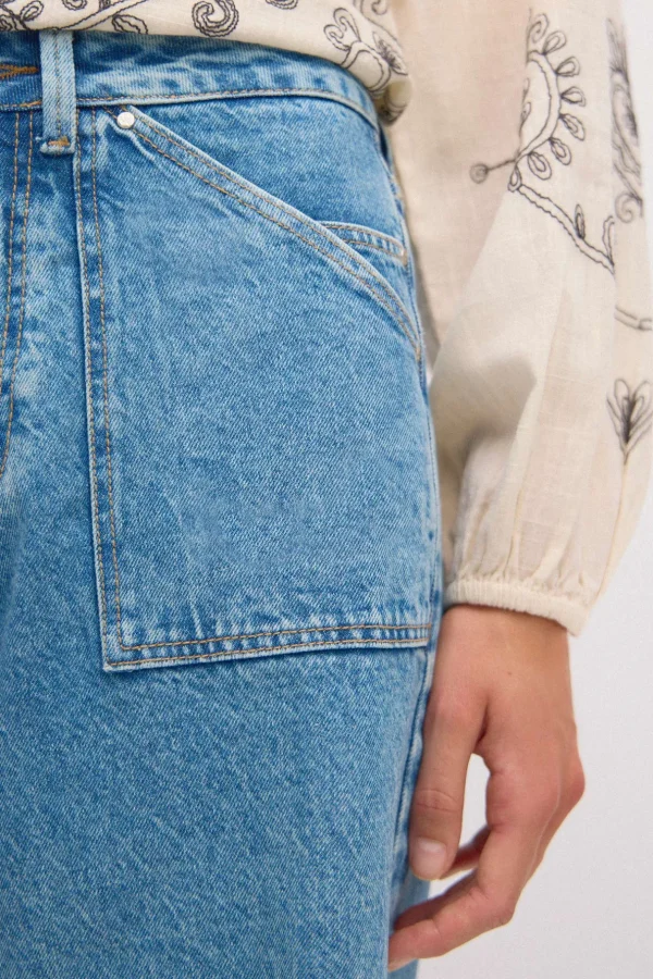 Best Sale Olimpia. Jeans rectos con bolsillos Mujer Jeans | Pantalones