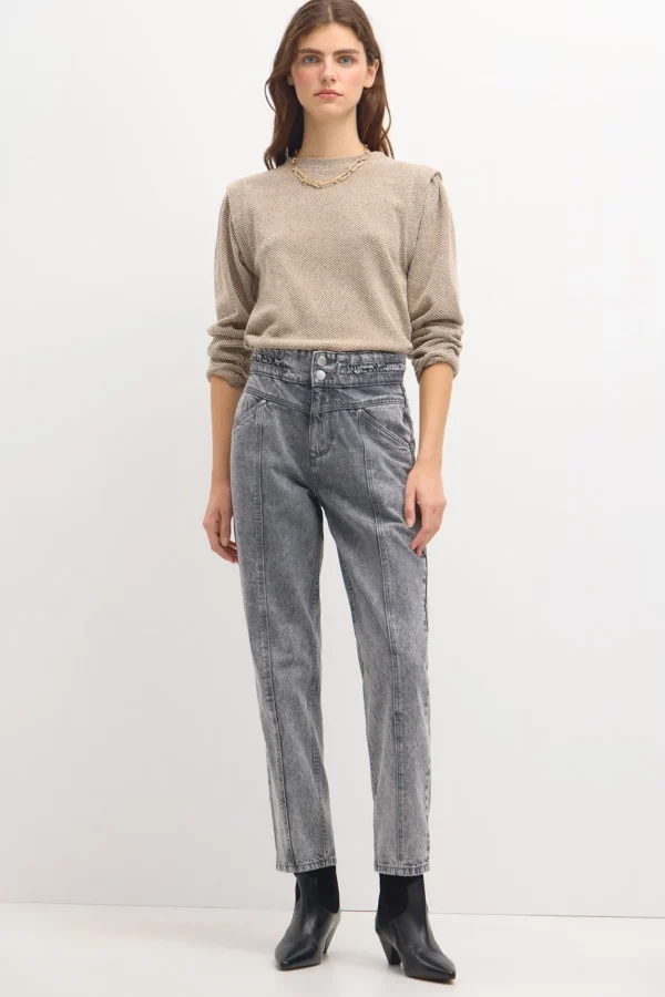 New Olinda. Jeans rectos con cortes Mujer Jeans | Pantalones