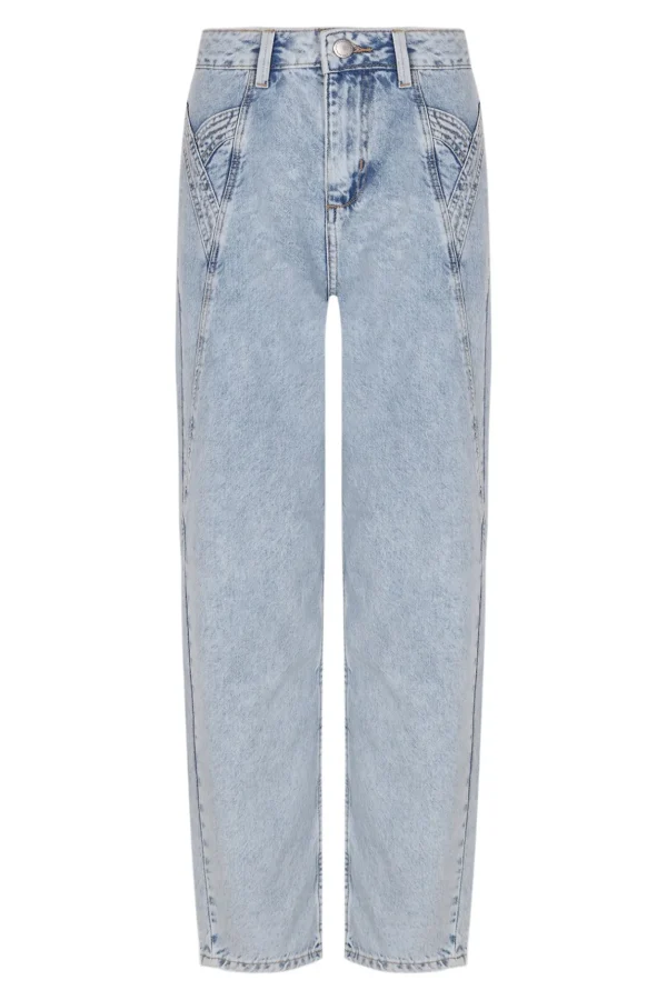 Best Olivia. Vaquero mom con cortes Mujer Jeans | Pantalones