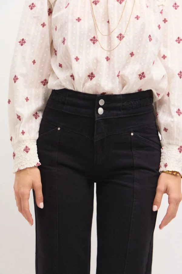 Best Omega. Jeans rectos con cortes Mujer Jeans | Pantalones