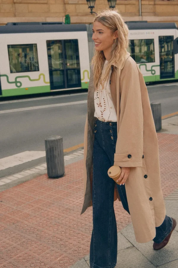 Best Oriana. Jeans amplios con botones Mujer Jeans | Pantalones