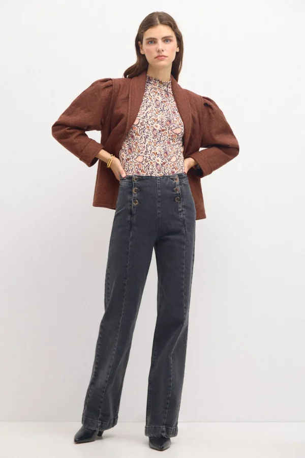 Best Oriana. Jeans amplios con botones Mujer Jeans | Pantalones