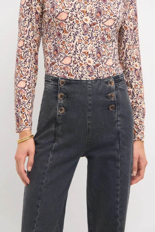 Best Oriana. Jeans amplios con botones Mujer Jeans | Pantalones