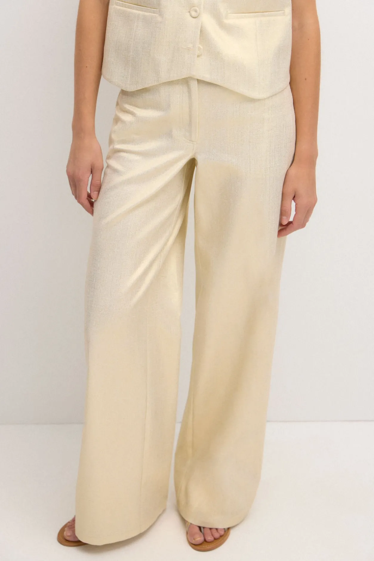 paca_pantaln_de_algodn_me_1.webp Sale Paca. Pantalón de algodón metalizado Mujer Pantalones