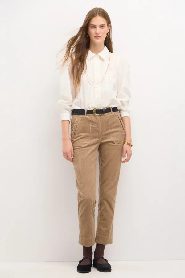 Store Padme. Pantalón recto de pana Mujer Pantalones