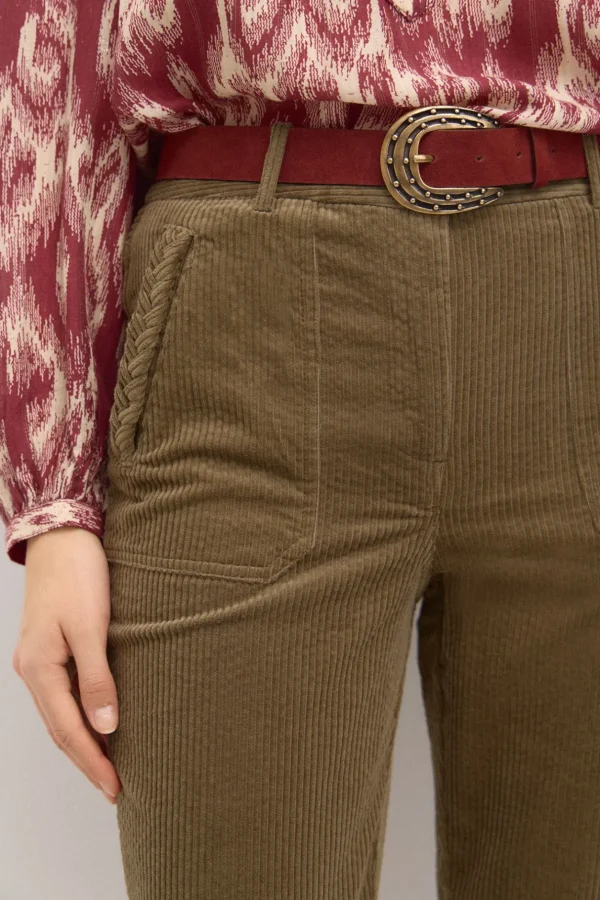 Cheap Padme. Pantalón recto de pana Mujer Pantalones