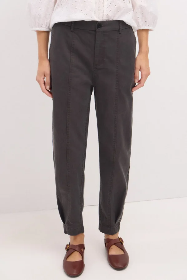 Clearance Paloma. Pantalón de algodón con pinzas Mujer Pantalones