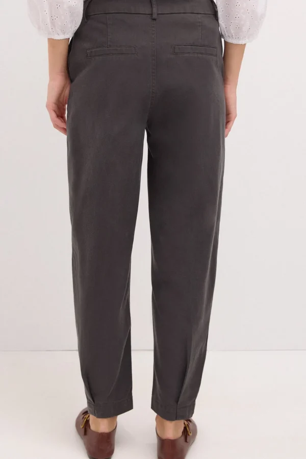 Clearance Paloma. Pantalón de algodón con pinzas Mujer Pantalones