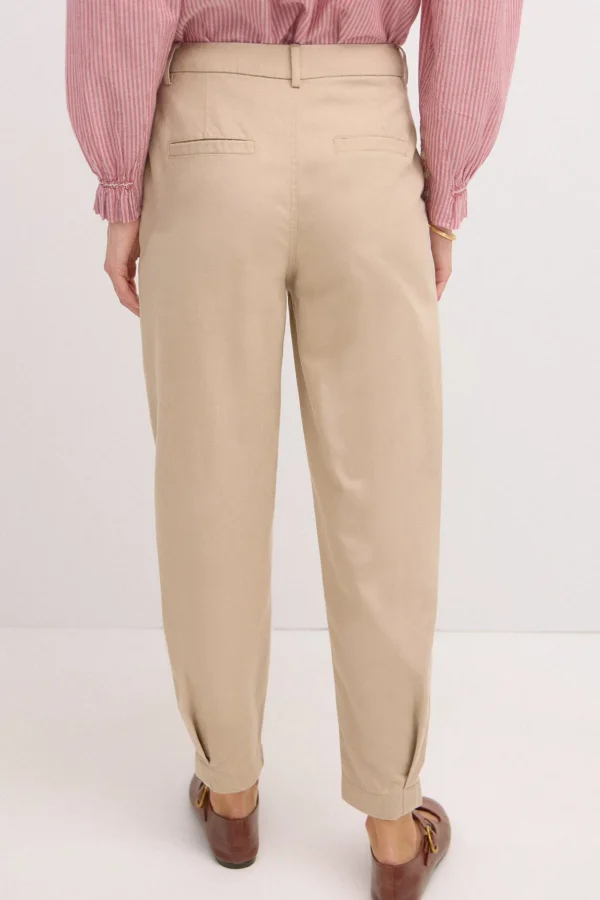 Cheap Paloma. Pantalón de algodón con pinzas Mujer Pantalones