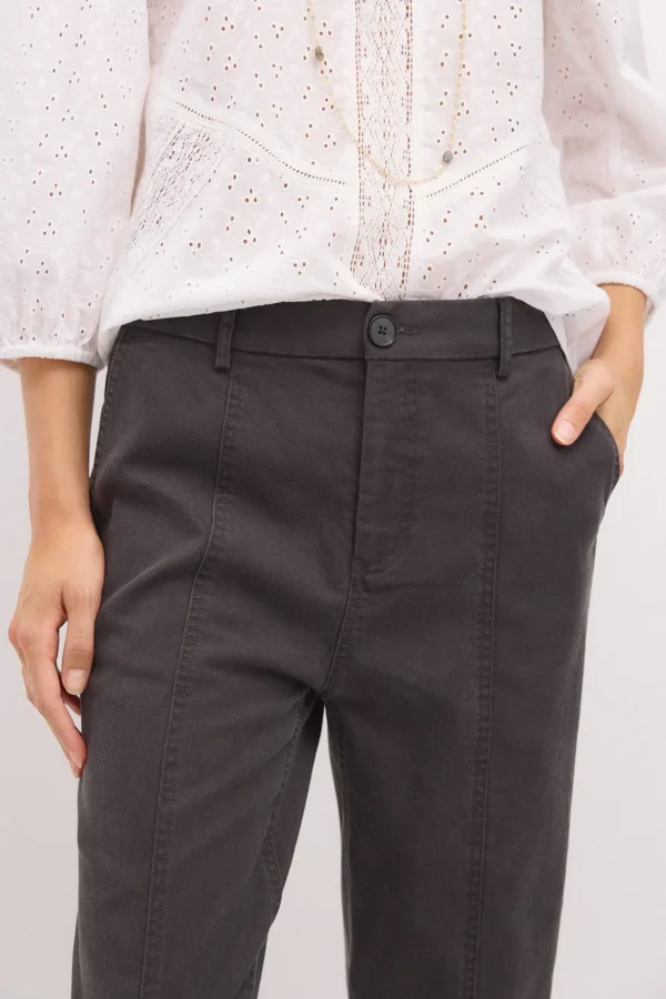 Clearance Paloma. Pantalón de algodón con pinzas Mujer Pantalones