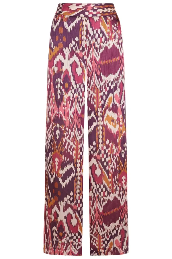 Outlet Pandra. Pantalón fluido estampado Mujer Pantalones