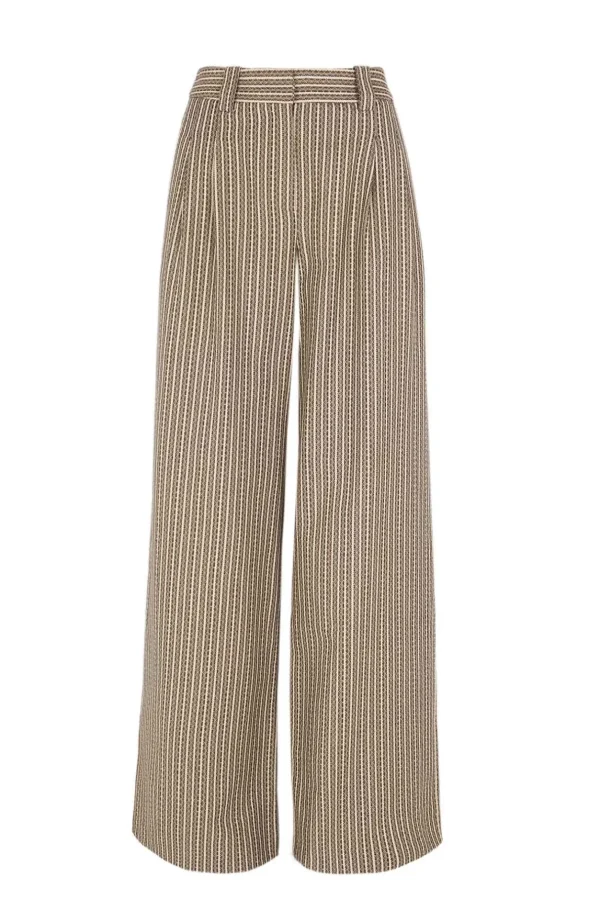 Clearance Paola. Pantalón amplio de rayas Mujer Pantalones
