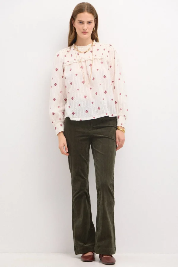 Discount Pastora. Pantalón acampanado de pana Mujer Pantalones