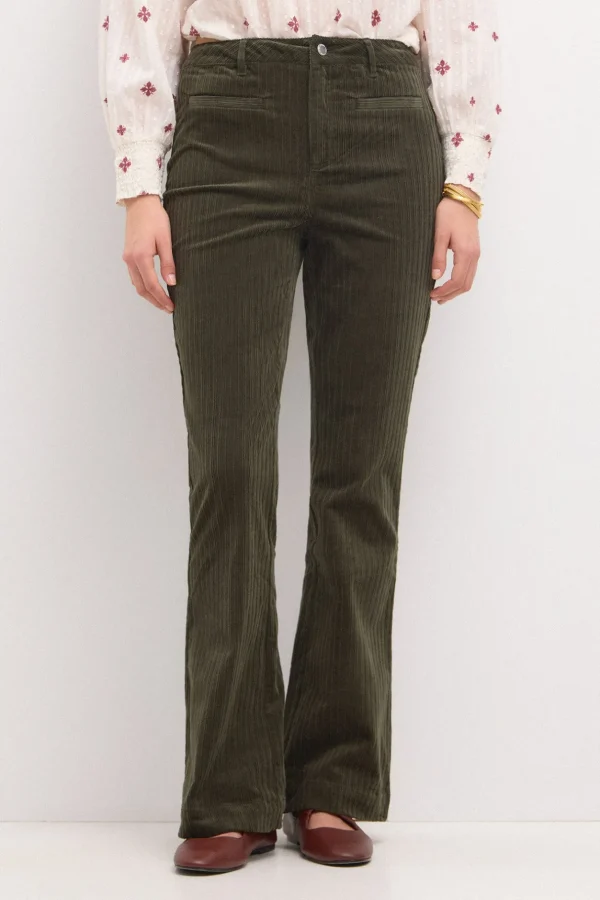 Discount Pastora. Pantalón acampanado de pana Mujer Pantalones