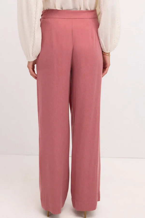 Best Paula. Pantalón ancho cruzado Mujer Pantalones
