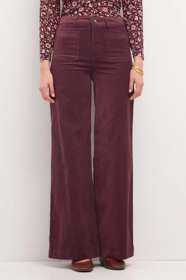 Shop Pepita. Pantalón recto de terciopelo Mujer Pantalones