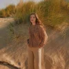 Online Petra. Pantalón amplio de espiga Mujer Pantalones