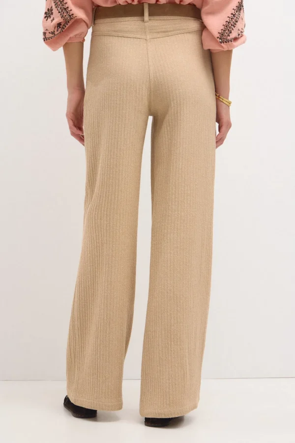 Online Petra. Pantalón amplio de espiga Mujer Pantalones