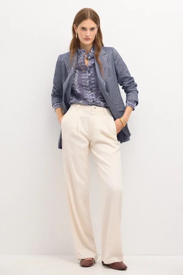 Online Petra. Pantalón fluido lavado Mujer Pantalones