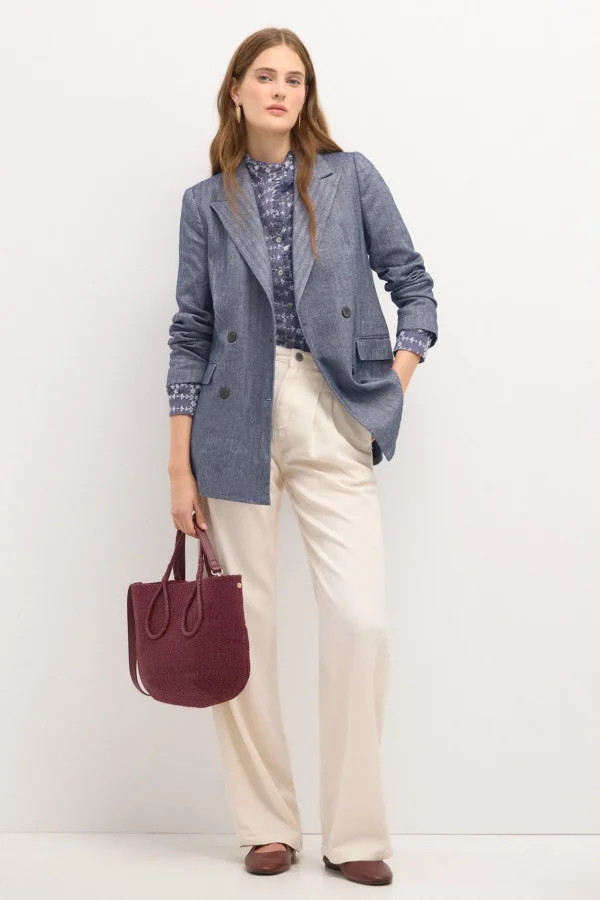 Online Petra. Pantalón fluido lavado Mujer Pantalones