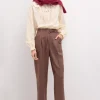 New Piedad. Pantalón de cuadros con lazada Mujer Pantalones