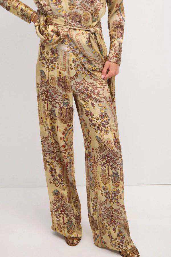New Prisca. Pantalón amplio estampado Mujer Pantalones
