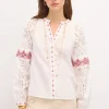 Clearance Rebeca. Camisa bordada. Mujer Blusas Y Camisas