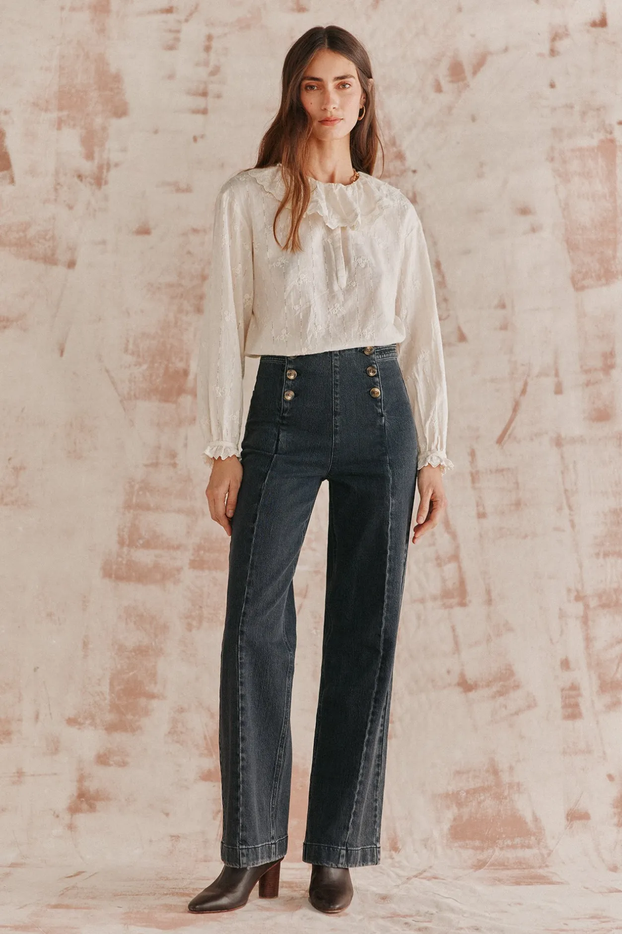 reyes_blusa_cuello_maxi_3.webp Sale Reyes. Blusa cuello maxi. Mujer Blusas Y Camisas