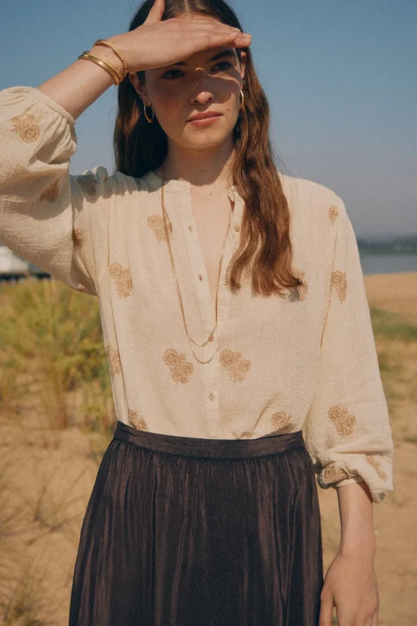 Cheap Rogelia. Blusa bordada. Mujer Blusas Y Camisas