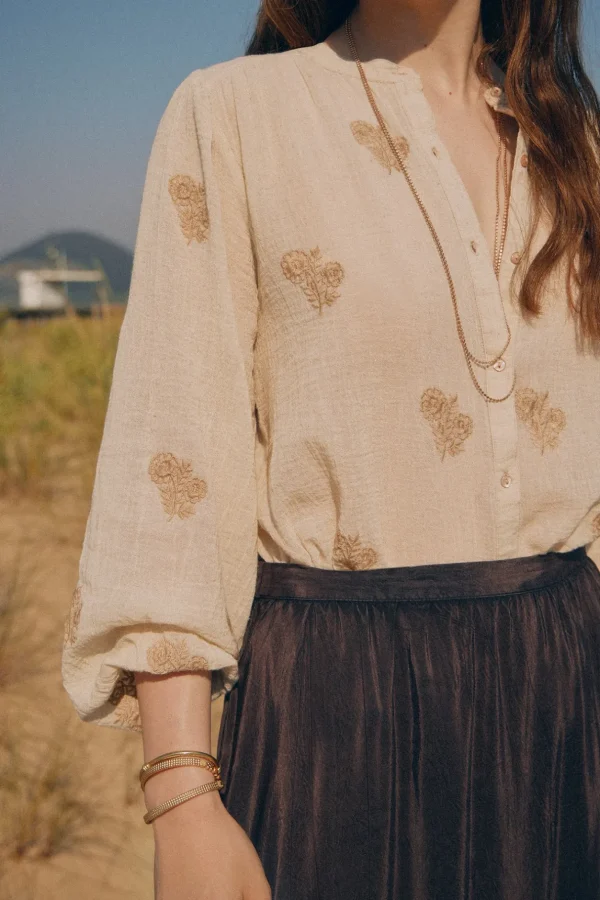 Cheap Rogelia. Blusa bordada. Mujer Blusas Y Camisas