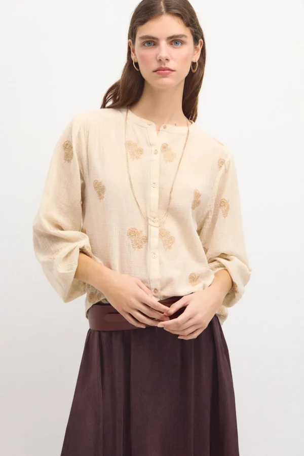 Cheap Rogelia. Blusa bordada. Mujer Blusas Y Camisas