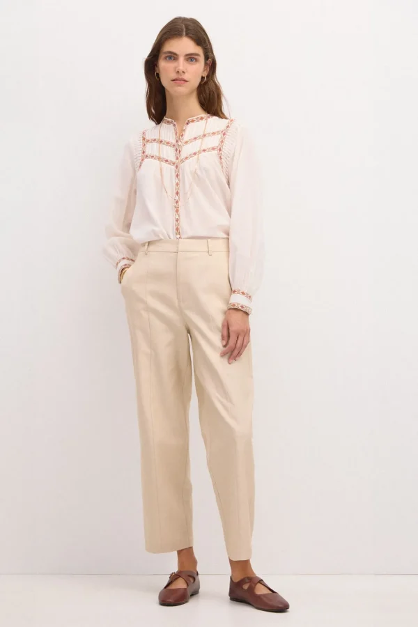 Sale Romina. Blusa tiras bordadas. Mujer Blusas Y Camisas