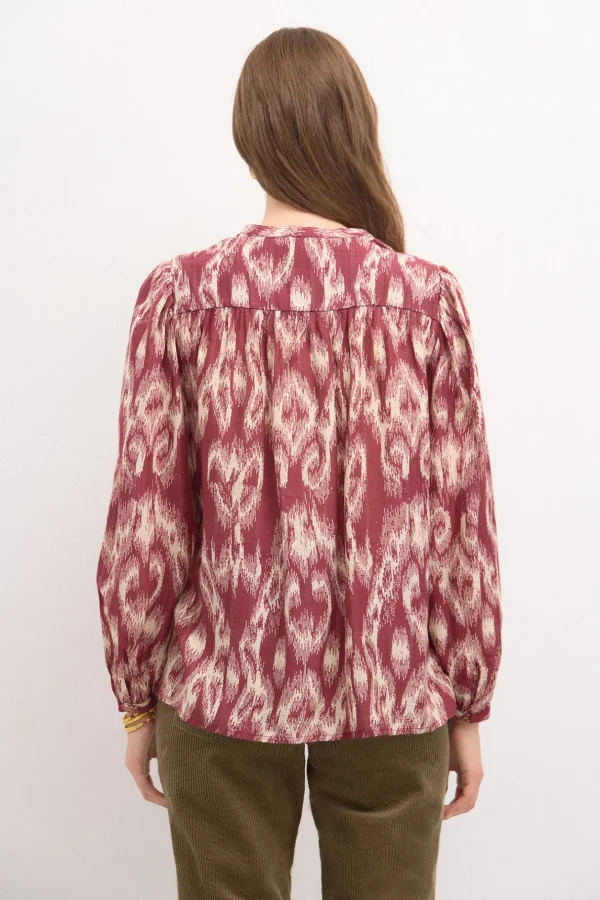 Fashion Rosi. Blusa estampada hilo metalizado. Mujer Blusas Y Camisas