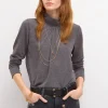 Online Sibila. Camiseta cuello vuelto Mujer Camisetas Y Tops