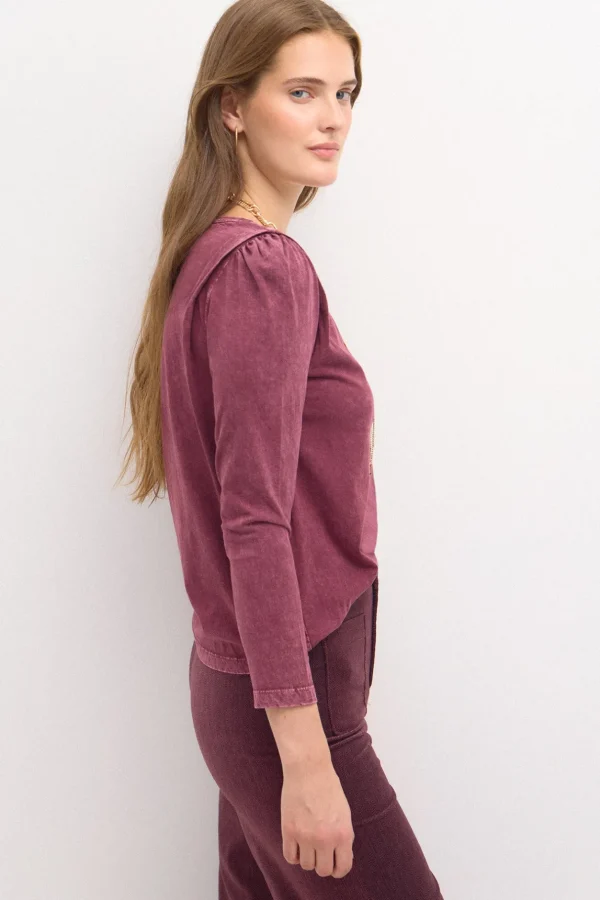 Best Sale Simona. Camiseta de algodón entallada Mujer Camisetas Y Tops
