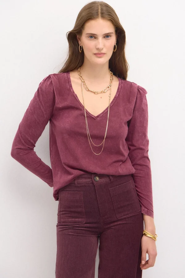 Best Sale Simona. Camiseta de algodón entallada Mujer Camisetas Y Tops