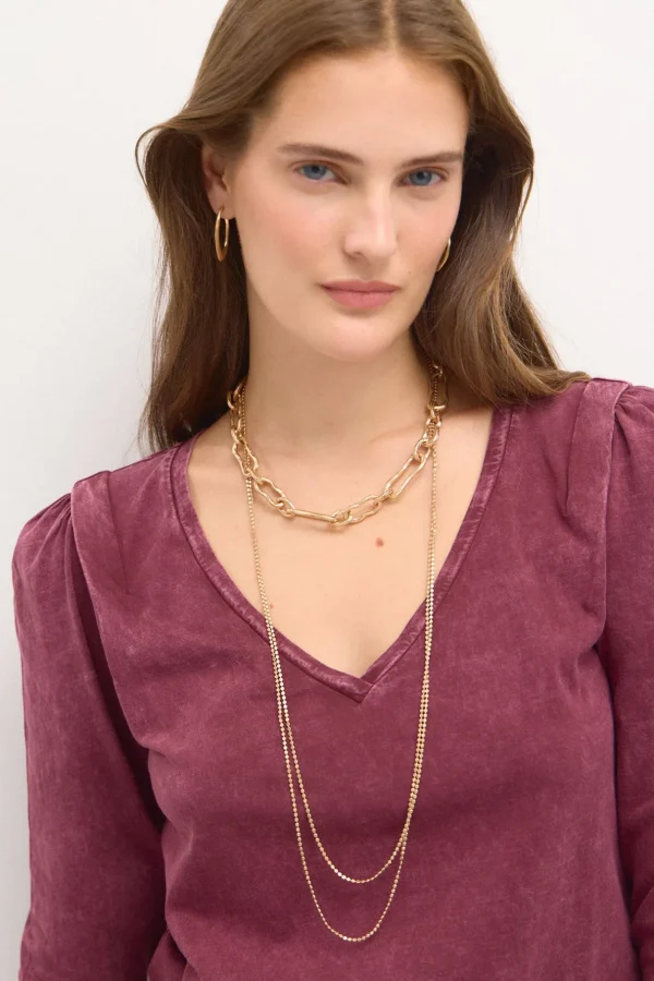 Best Sale Simona. Camiseta de algodón entallada Mujer Camisetas Y Tops