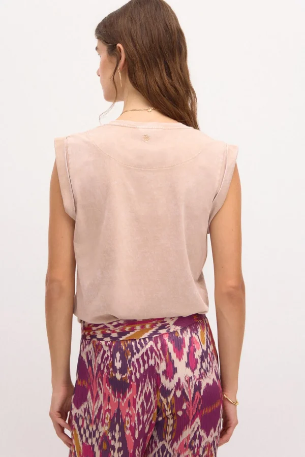 Store Sonia. Camiseta de algodón lavada Mujer Camisetas Y Tops